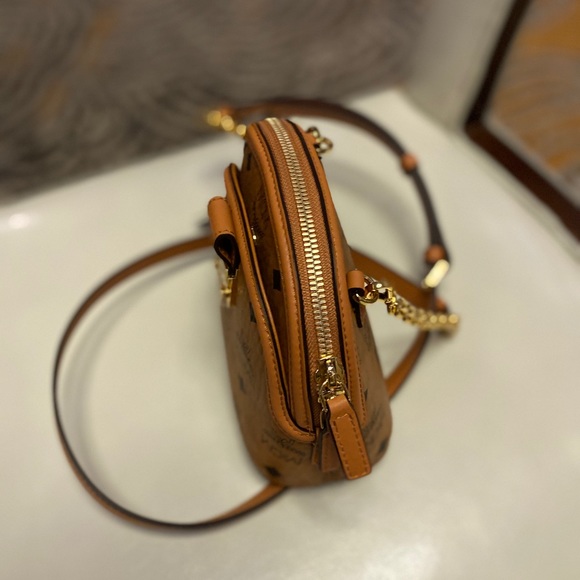 NEW! MCM Mini Anna Visetos Canvas Crossbody Bag - Picture 11 of 16